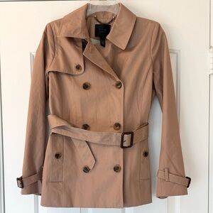 {J.Crew} Double Breasted Cotton jacket | mauve sz 2